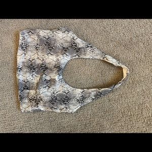 Spiritual gangster snakeskin crop top